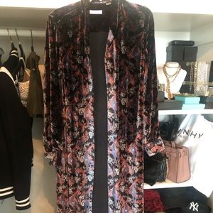 NWOT Equipment velvet brocade print maxi dress